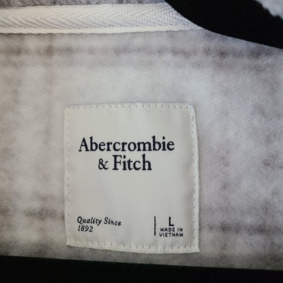 Abercrombie plaid sherpa shirt jacket large - Picture 4 of 16